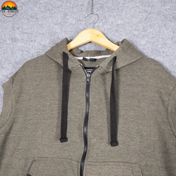 Speed And Strength Motorcycle Sleeveless Hoodie Brown Full-Zip Women's Size 2XL - Picture 3 of 10